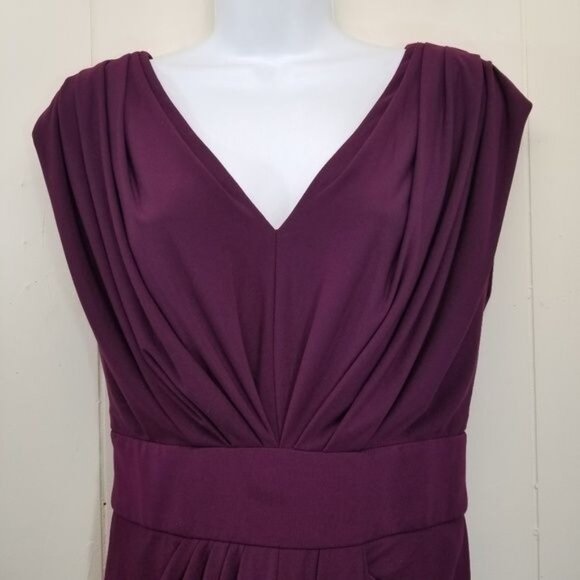 Suzi Chin Maggy Boutique Dress 4 Eggplant Purple Formal Prom Wedding Coquette - Picture 3 of 7
